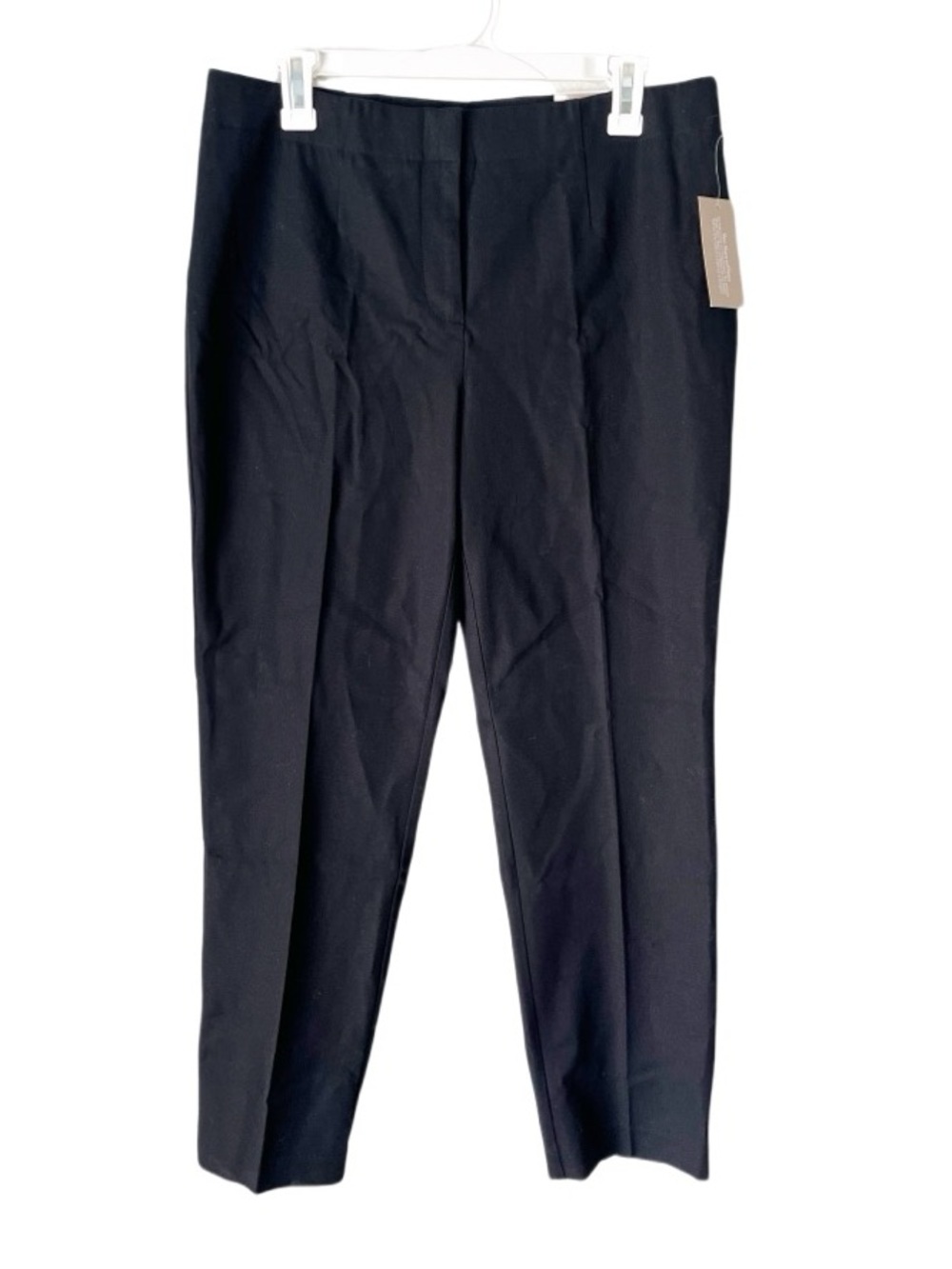Chico's Pants Women's 10P Medium Short So Slimming Classic Black Trousers NWt